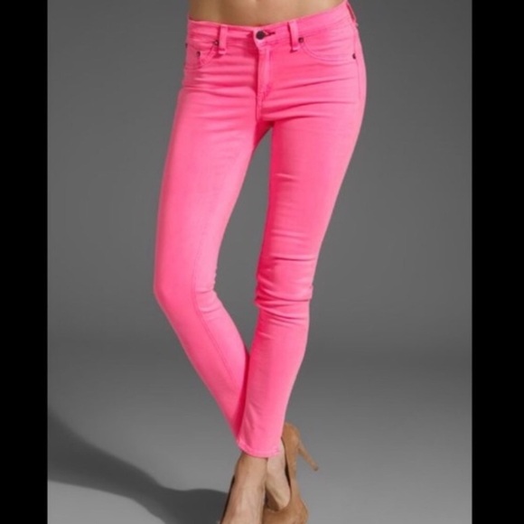 SOLD Rag and bone hot pink jeggings size 26 - Picture 1 of 8